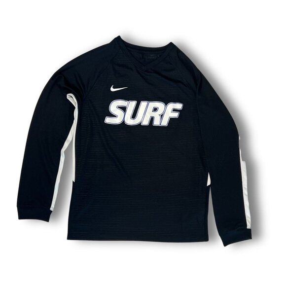Nike Dri-FIT Surf Long Sleeve Black Soccer Jersey XL - Picture 2 of 5
